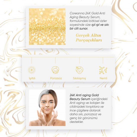 Coreanna 24 K Gold Anti Aging Kolajen Serum 
